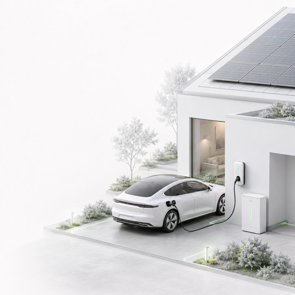 Încărcarea mașinii electrice acasă cu stație AC