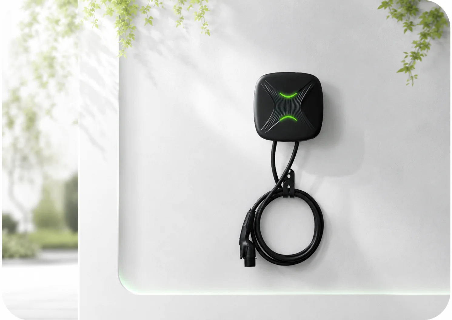 Stație de încărcare e-mobility Smart Mini 7,4 kW montată pe perete, cu cablu Type 2