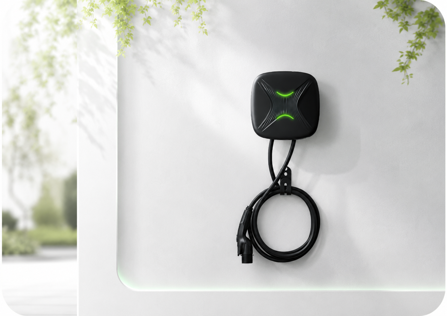 Stație de încărcare e-mobility Smart Mini 7,4 kW montată pe perete, cu cablu Type 2