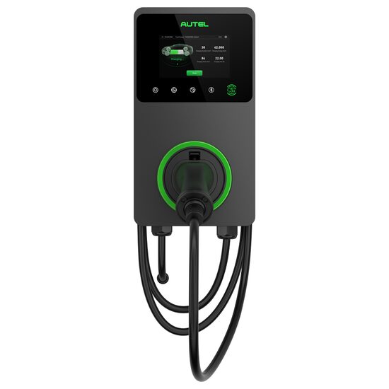 Stație de încărcare auto electrică trifazată / MAXICHARGER WALLBOX AC 22 kW - cablu, 4G, Display LCD 